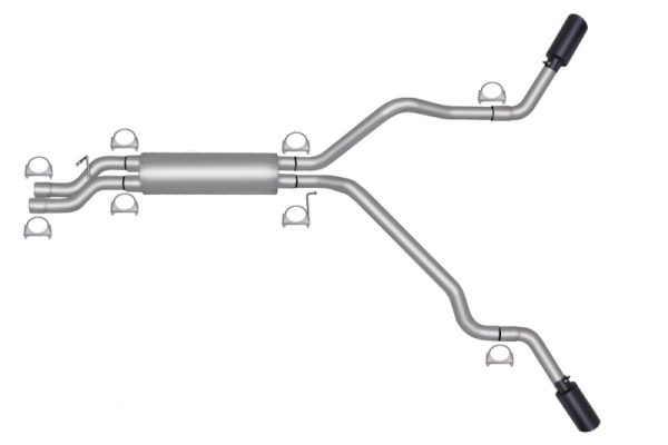 Gibson 99-03 GMC Sierra 1500 SL 5.3L 2.5in Cat-Back Dual Extreme Exhaust - Black Elite For Cheap