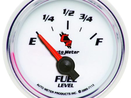 AutoMeter Gauge Fuel Level 2-1 16in. 0 Ohm(e) to 90 Ohm(f) Elec C2 Online