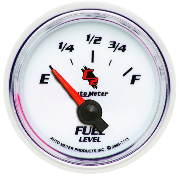 AutoMeter Gauge Fuel Level 2-1 16in. 0 Ohm(e) to 90 Ohm(f) Elec C2 Online