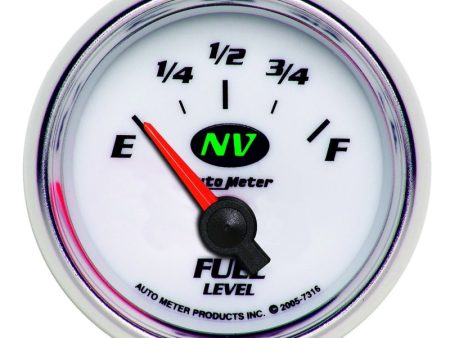 AutoMeter Gauge Fuel Level 2-1 16in. 240 Ohm(e) to 33 Ohm(f) Elec NV Hot on Sale