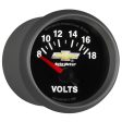 AutoMeter Gauge Voltmeter 2-1 16in. 18V Electric Chevy Gold Bowtie Online Sale